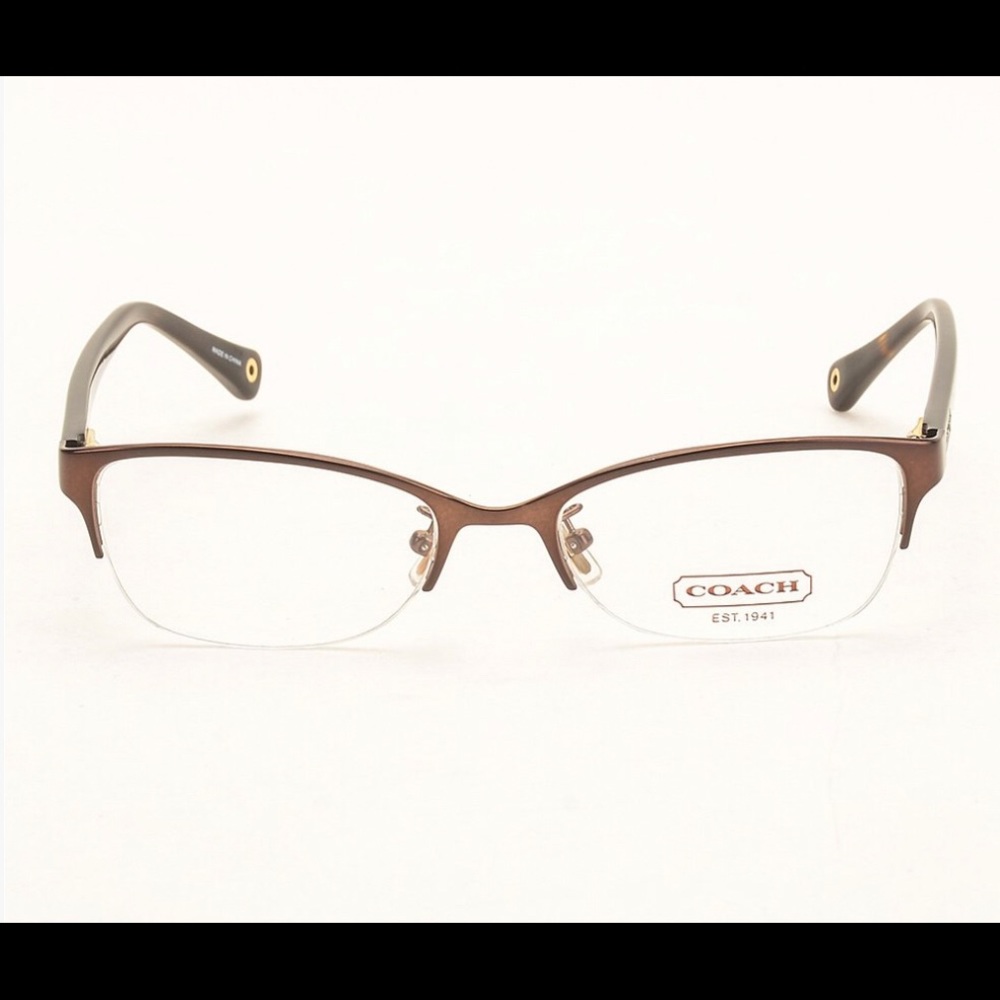 Coach Satin Brown Tortoise Leigh Glasses Frames